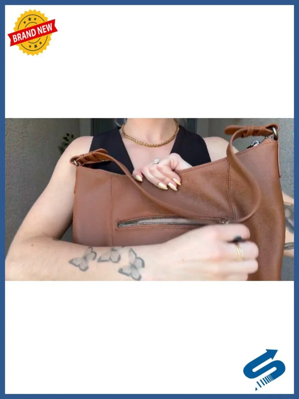 Genuine Leather Hobo Bag Large Crossbody Shoulder Purse Womens Tote Work